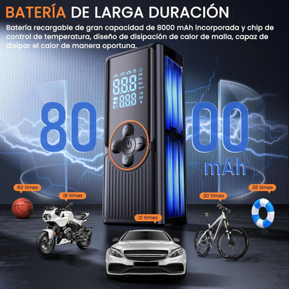 Inflador de neumáticos portátil